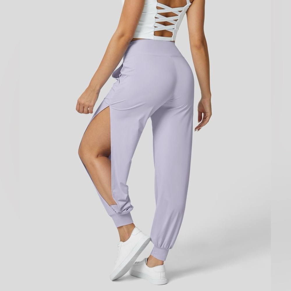 HALARA Lavender Side-Slit Joggers
